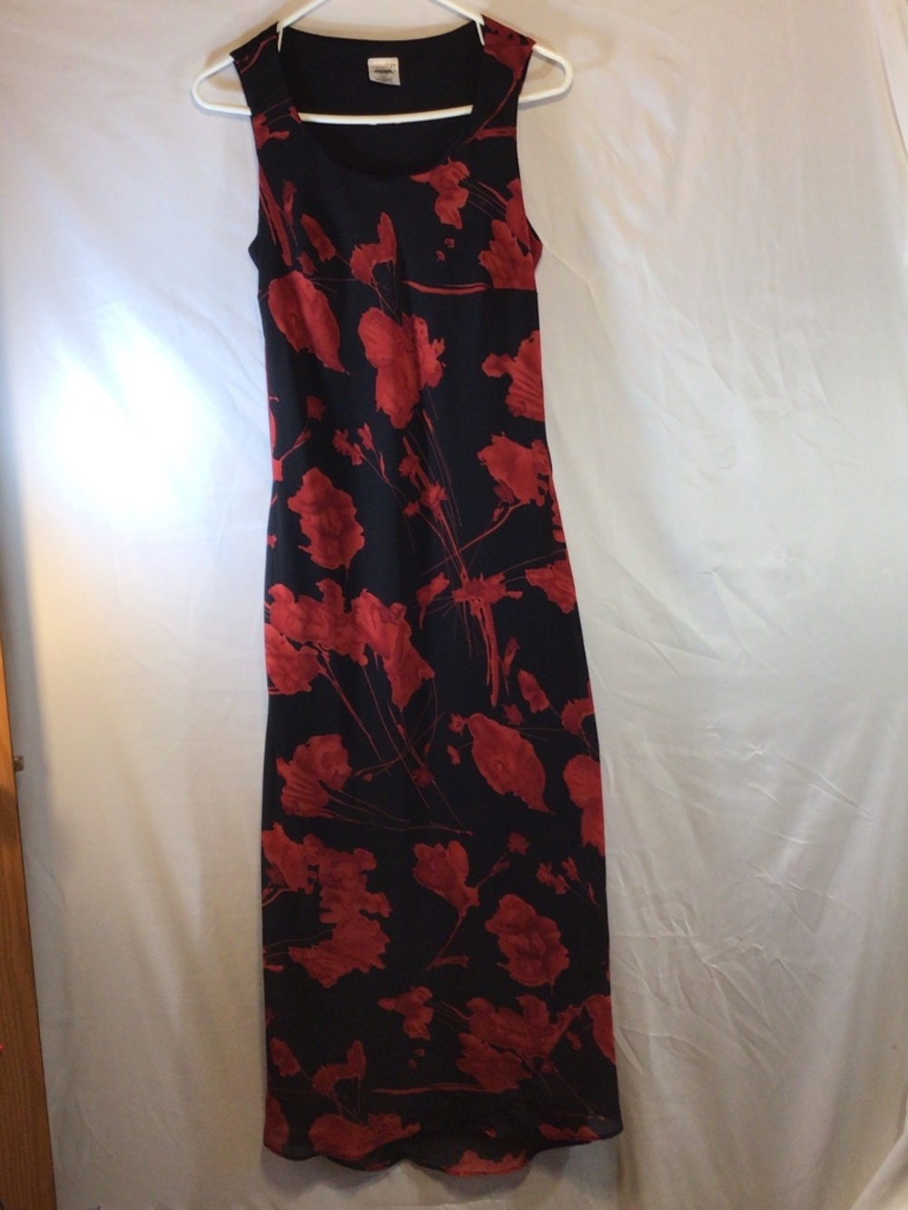 premier international dress Small black red floral romantic whimsigoth witchy